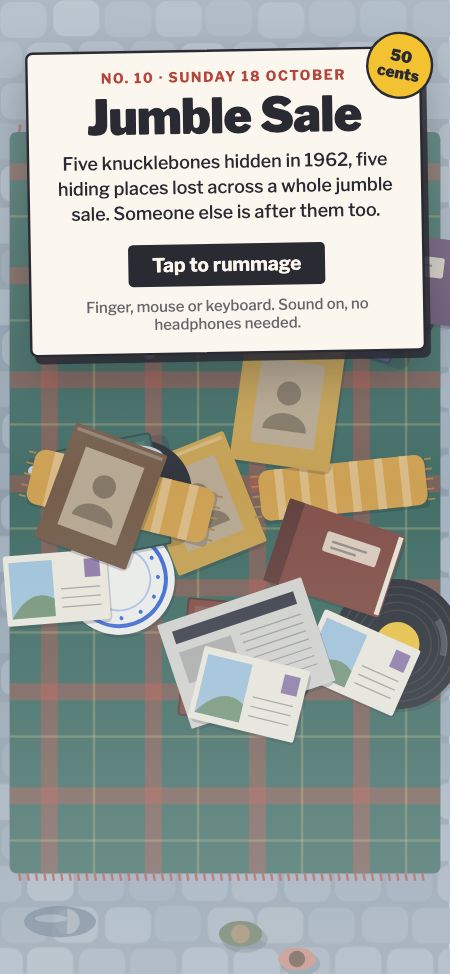 Jumble Sale: the title screen