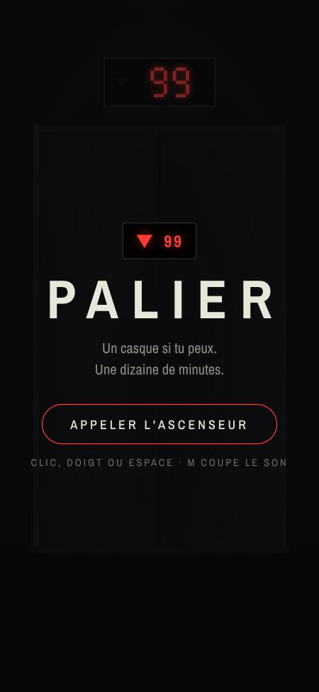 Palier : l'écran titre